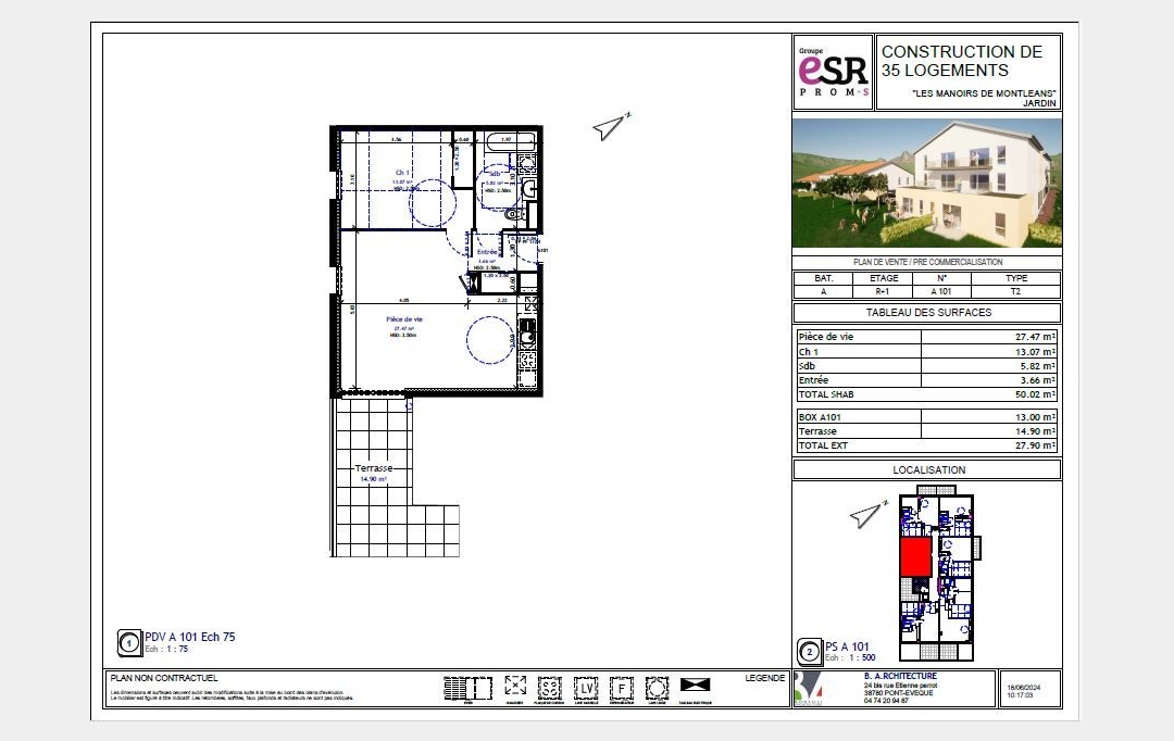 Groupe ESR PROM-S : Apartment | JARDIN (38200) | 50 m2 | 179 000 € 
