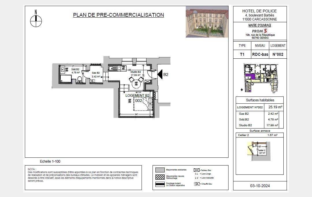 Groupe ESR PROM-S : Apartment | NARBONNE (11100) | 25 m2 | 119 565 € 