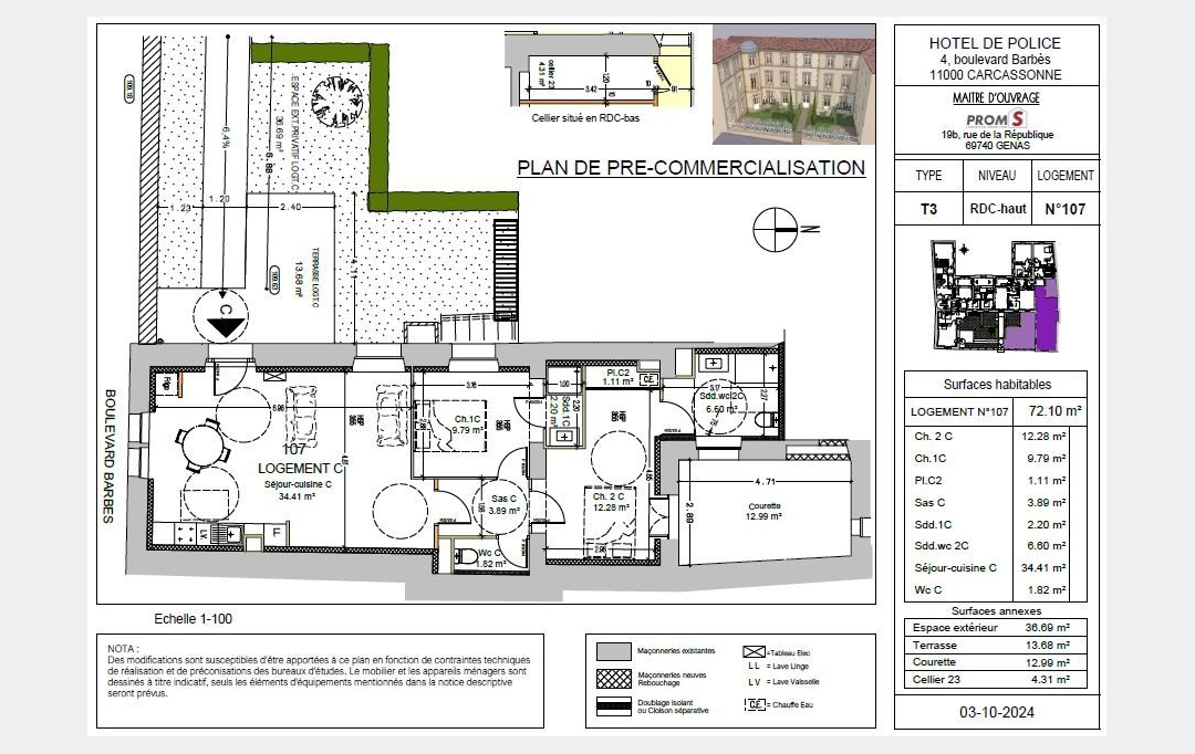 Groupe ESR PROM-S : Appartement | TOULOUSE (31000) | 72 m2 | 299 750 € 